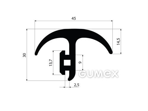 GUMOVÉ PROFILY TVARU "T" - EPDM